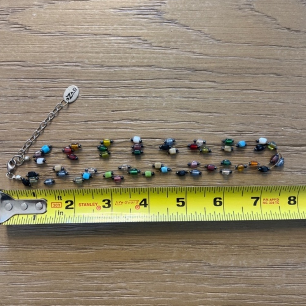 Glass bead bohemian choker necklace - Picture 5 of 5